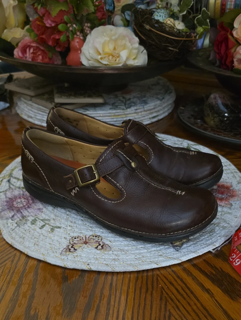 Clark's Unstructured Dark Brown Leather Shoes